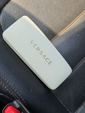 Versace White glasses Case with Gold Logo